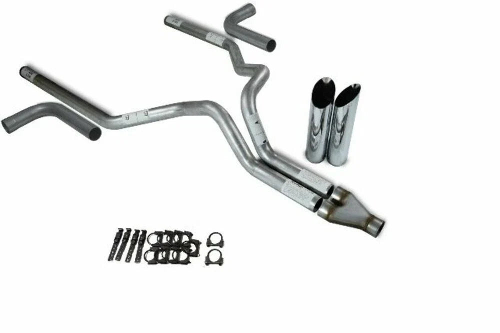 3" Dual Exhaust Kit for Chevy GMC 1500 (2019–2025) Y Pipe Slash Tips Side Exit
