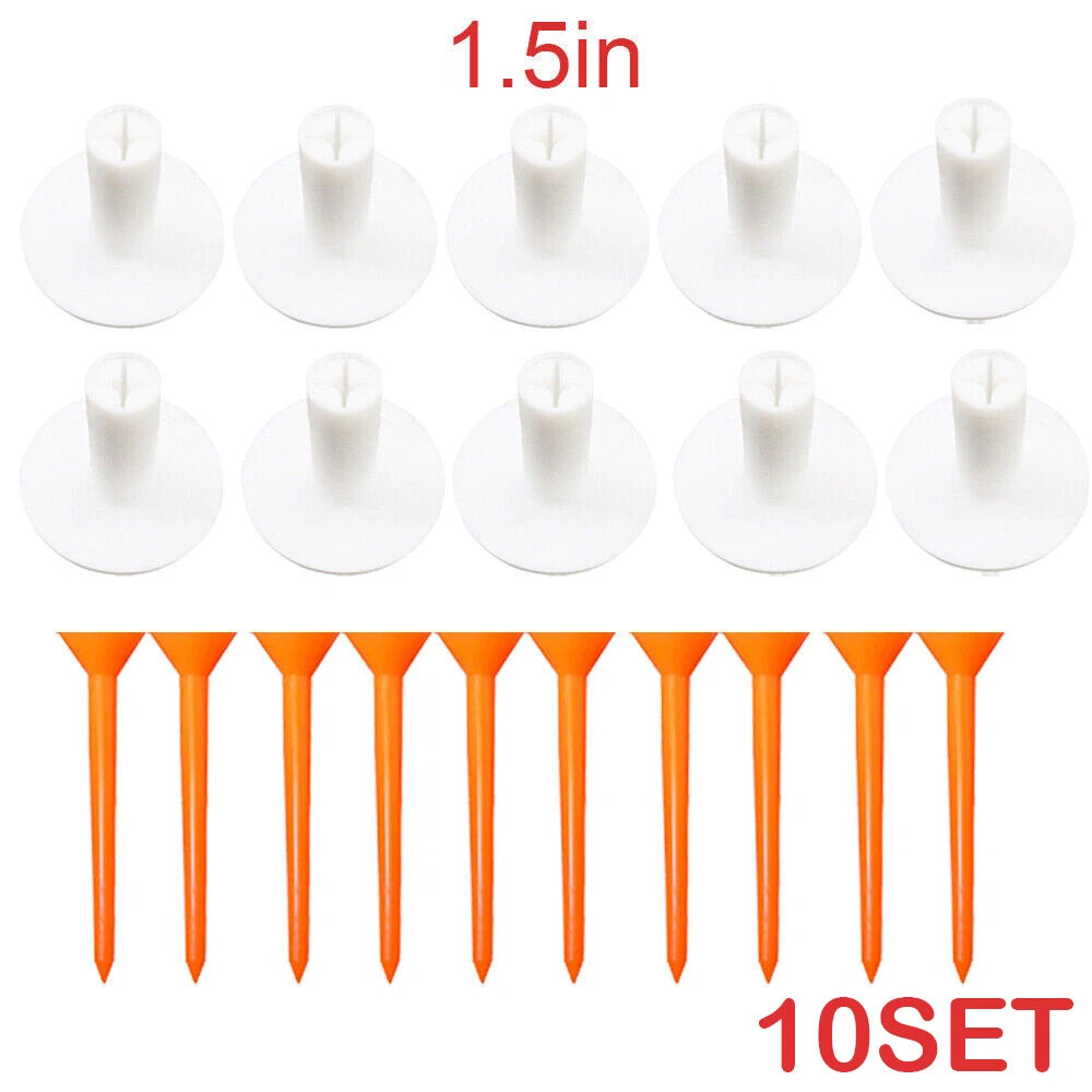 Set of 10 Rubber Tees for Golf Driving Practice Mat (1.5’’/38mm)