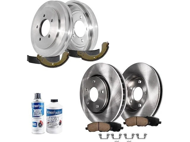 Set of 4 Brake Pad Rotor and Drum Kit for Chrysler Sebring (2010–2010) 82814RWCS
