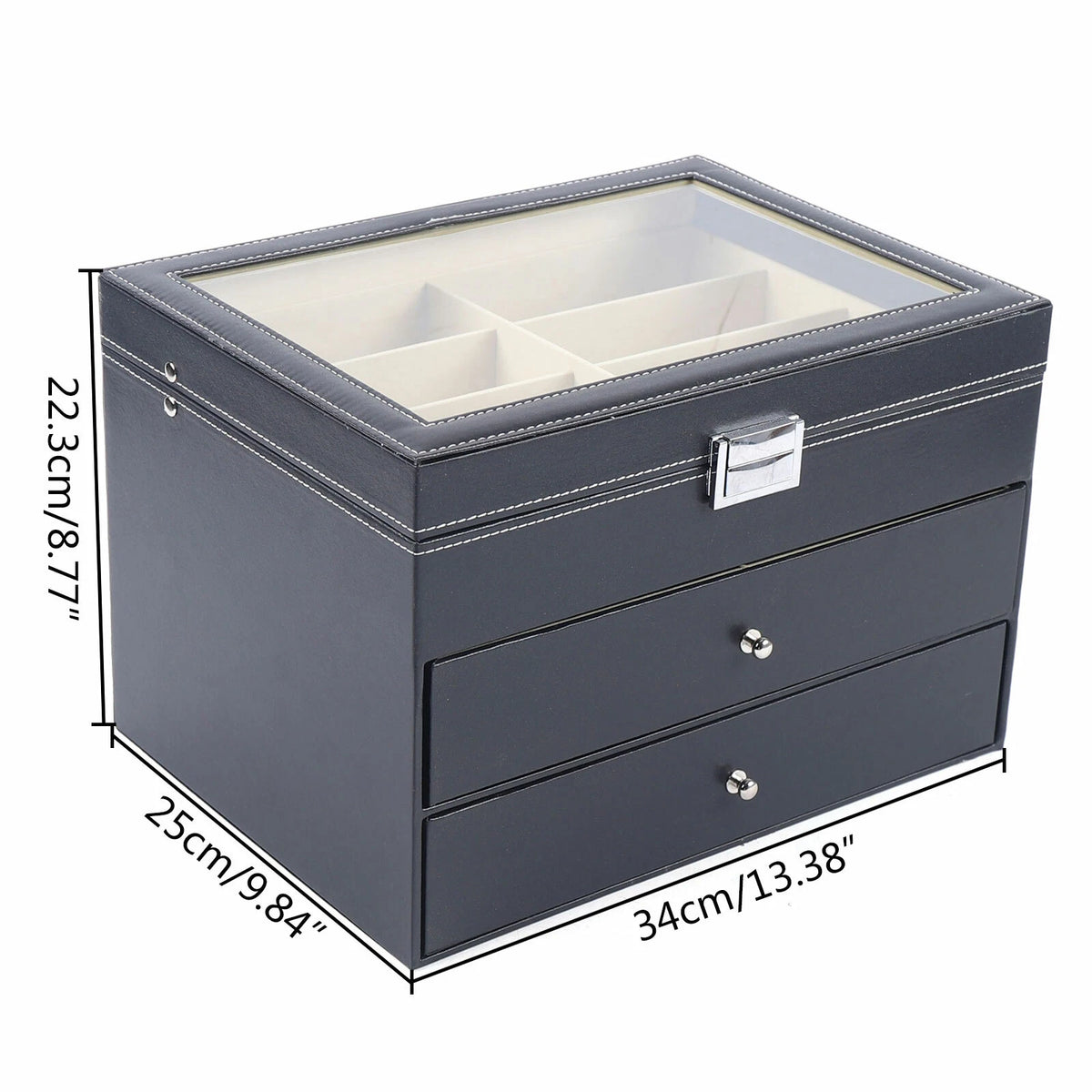 24-Slot Sunglasses Organizer Display Case Storage Box (3/4 Layers)