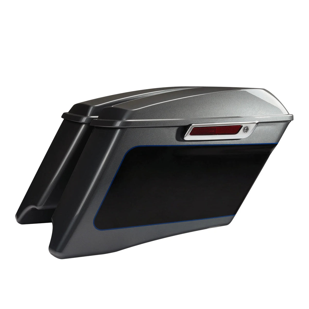 4" Hard Saddlebags for Harley Street Glide (2014–2023) Gauntlet Gray Metallic/Vivid Black