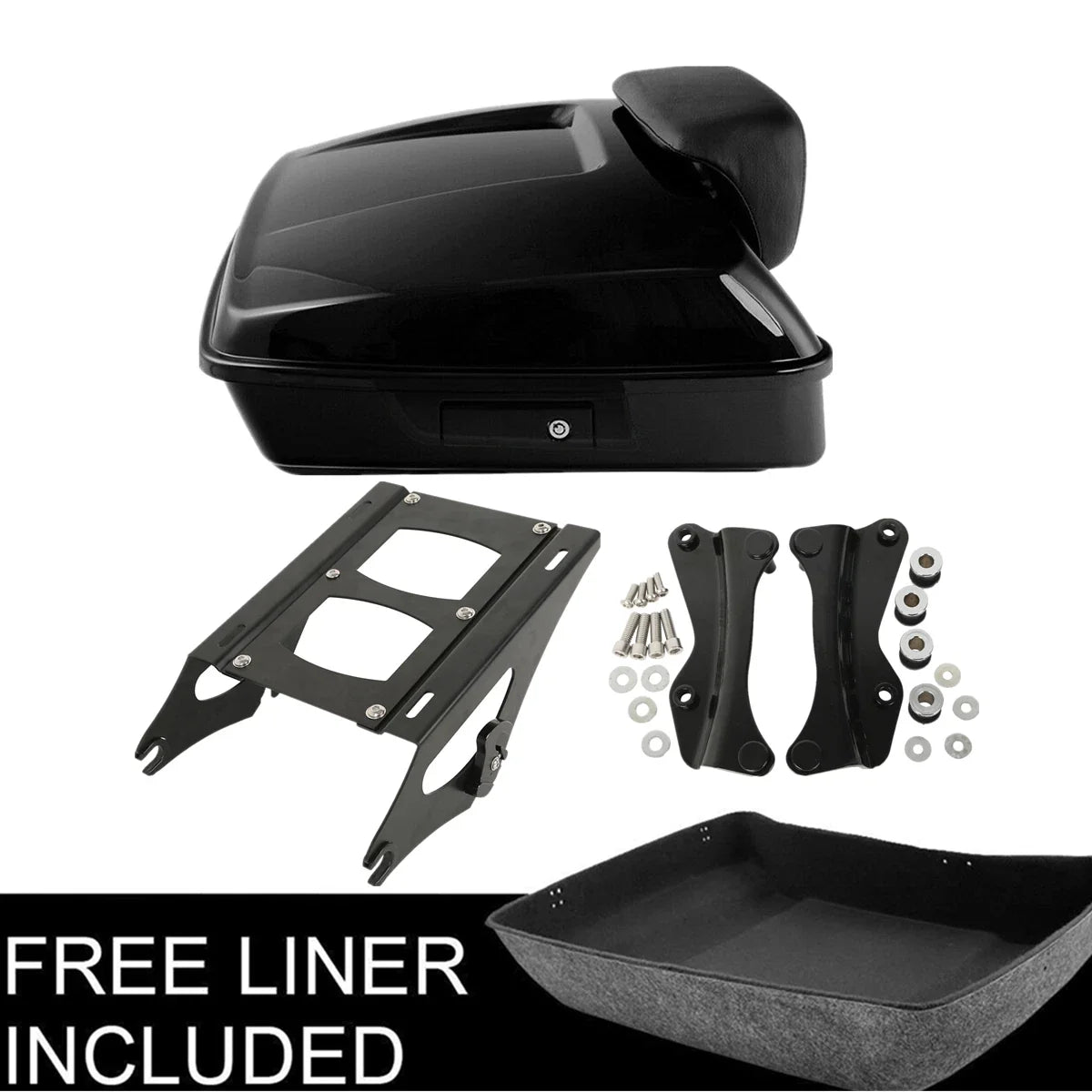Chopped Trunk Mount Rack & Docking Kit for Harley Street Road Glide (2014–2023)
