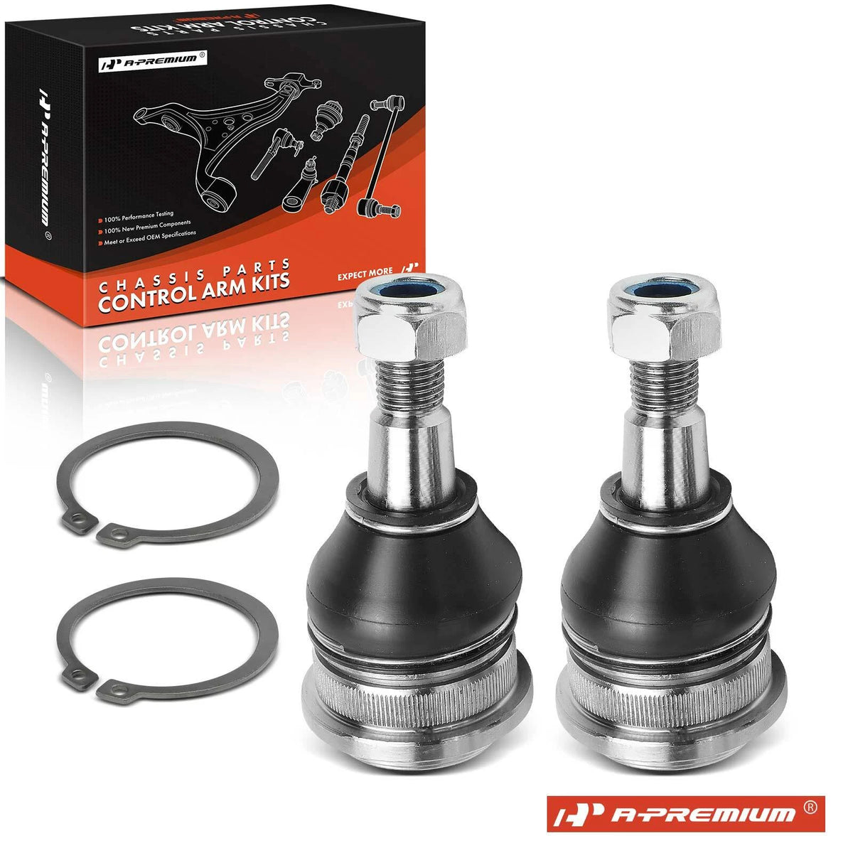 2X Front Lower Ball Joint for Mitsubishi Eclipse Galant (2004–2012) MN161706, MN161705, MN186655, MN186656