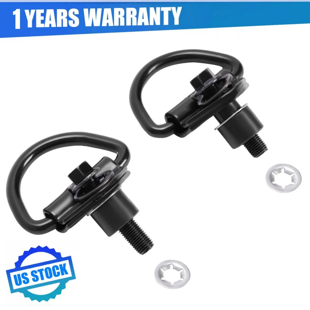 2X D-Rings Rear Cargo Tie Down Hook for Ford Transit 150 250 350 (2015–2023)