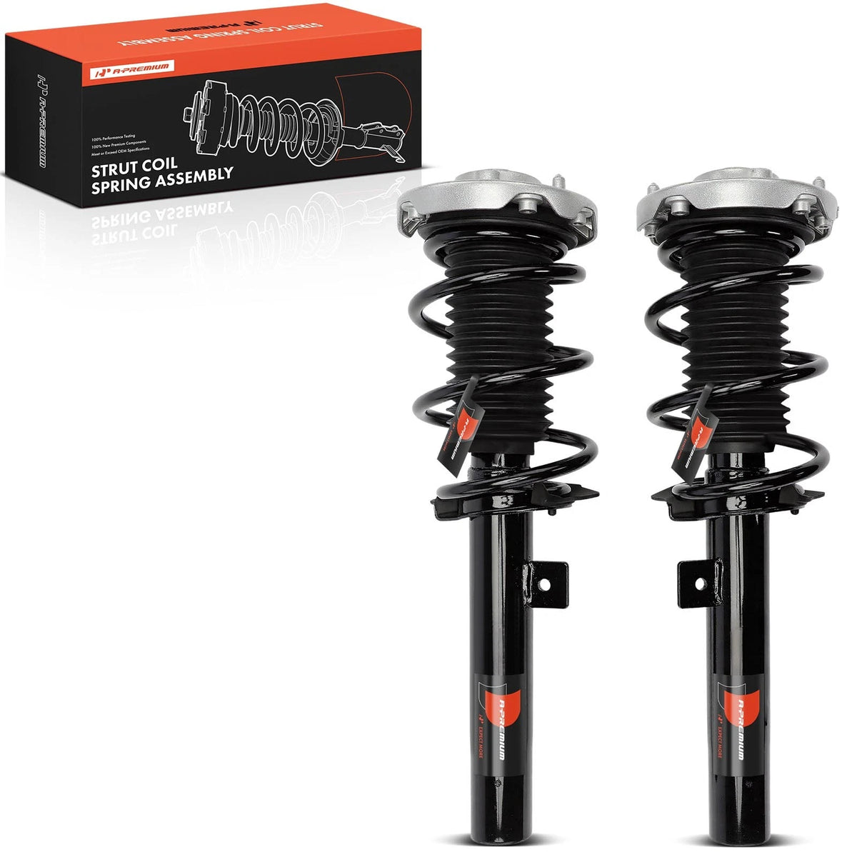 Set of 2 Front Struts w/ Coil Springs for BMW X1 (2016–2022) 18-920704, 18-920703