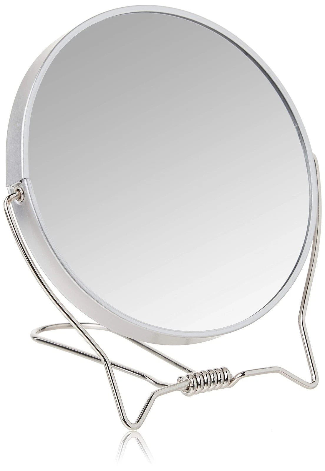 Makeup Mirror with Stand - 7.1"L x 5.1"W (Pack of 1), Silver
