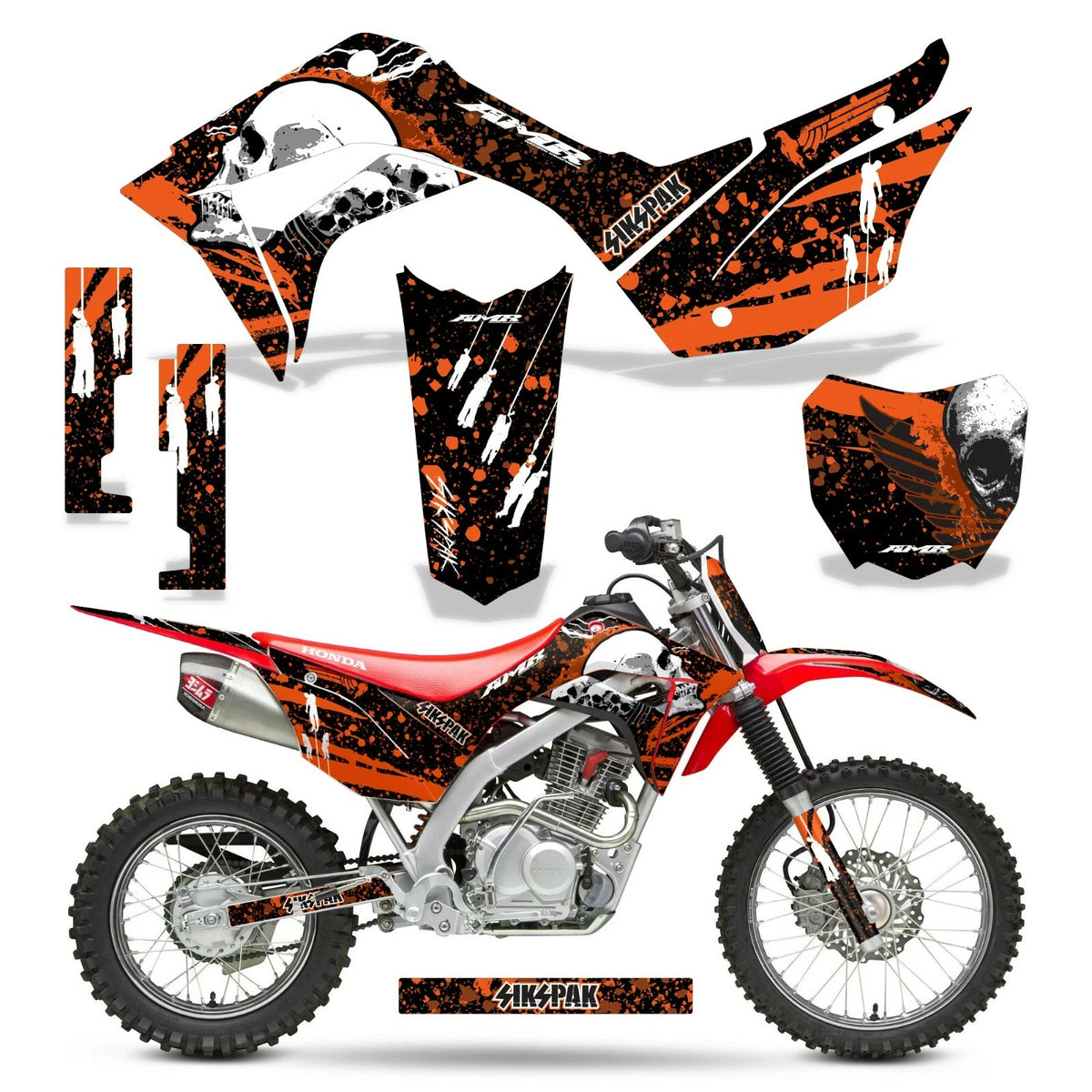 MX Graphic Stickers +#PLT Decals for Honda CRF125F (2019–2025)