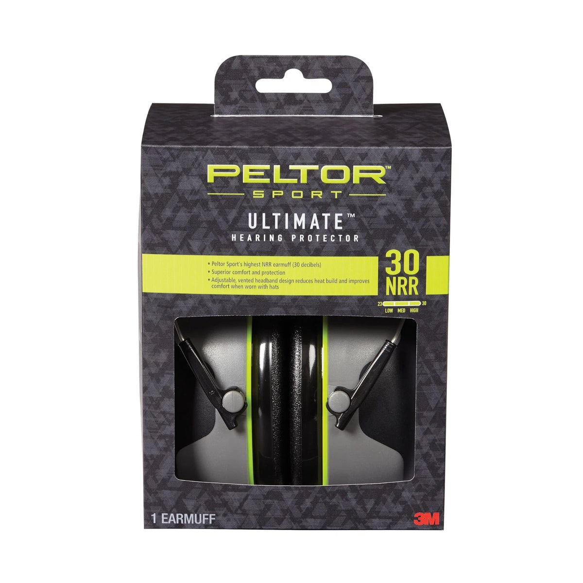 Peltor Sport Ultimate Hearing Protector Noise 30 dB NRR (Black/Grey)
