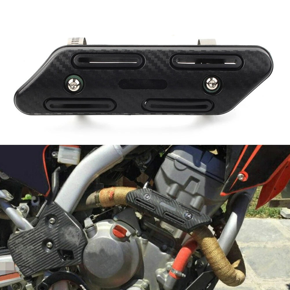 Universal Black Exhaust Muffler Pipe Heat Shield Cover for Motorcycle