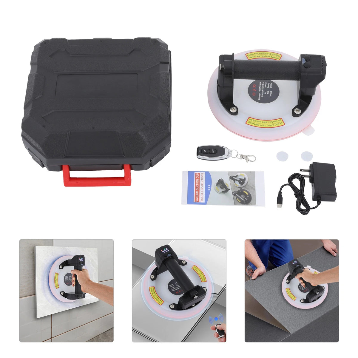 Electric Vacuum Suction Cup for Glass Tile Heavy Lifting