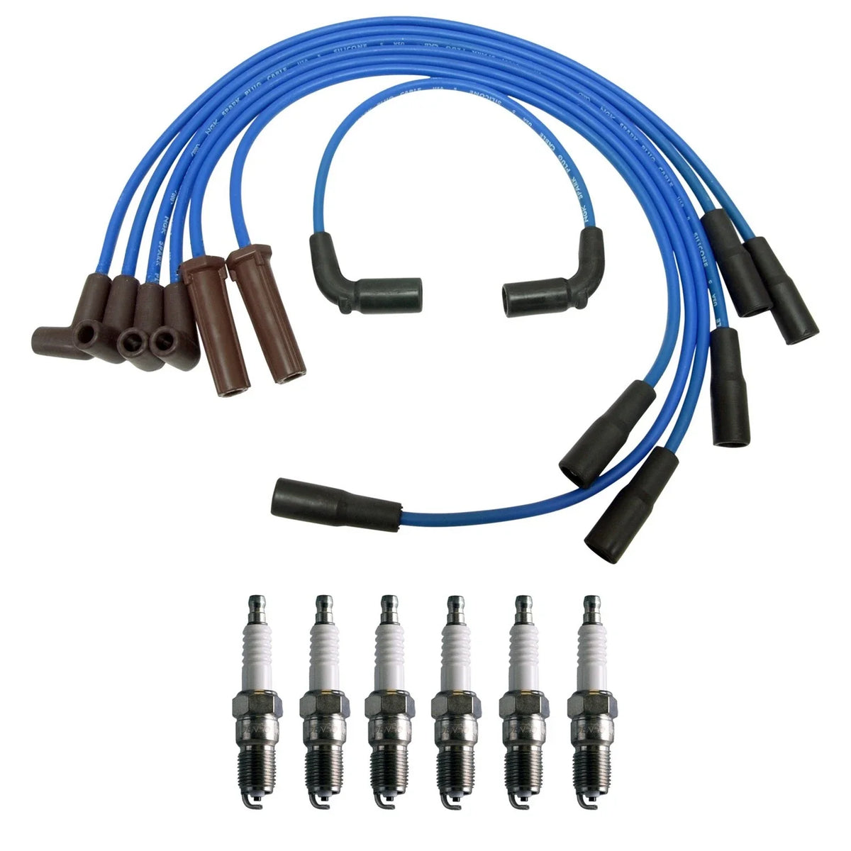 NGK 7mm Wire Set & Denso Spark Plug Kit for Astro Blazer C1500 Express (1996–2002)