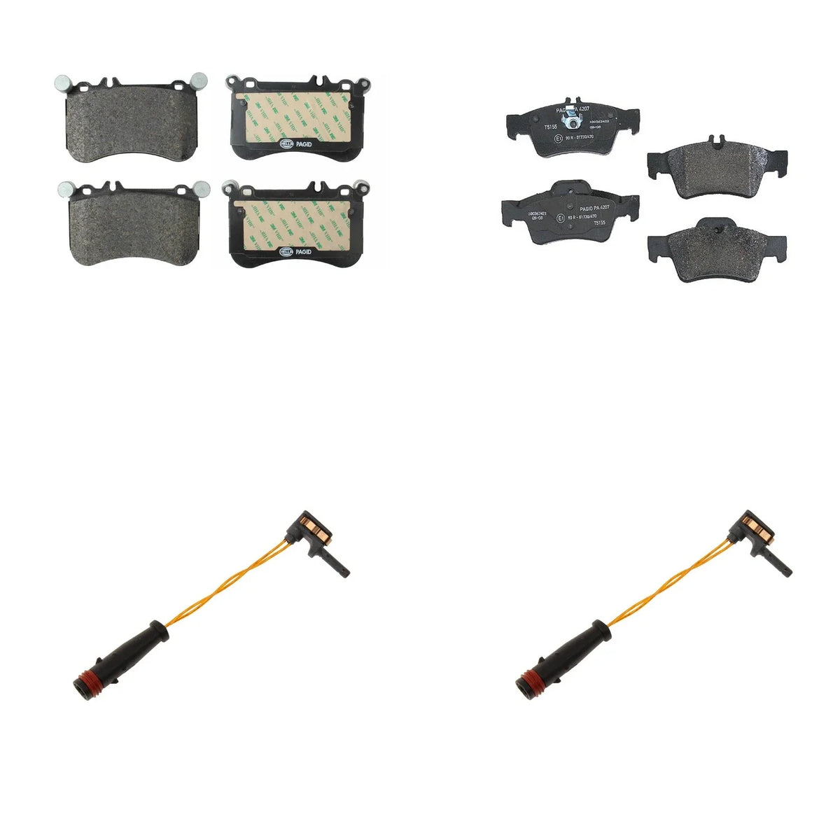 Hella Disc Brake Pad Set w/ Sensors for Mercedes CLS550 (2012–2018)