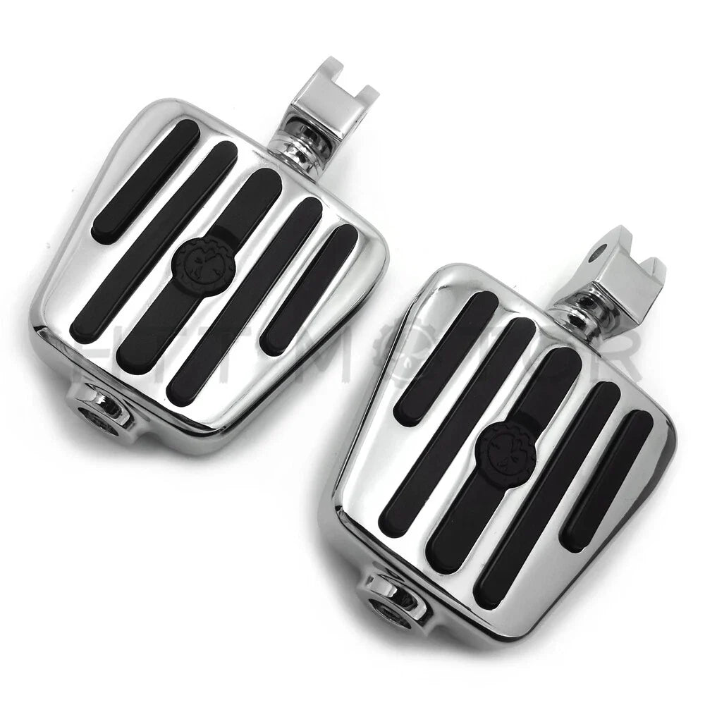 Chrome Rubber Footpeg for Yamaha V-Star 1100 650 Stryker V-Max Virago (1999–2019)