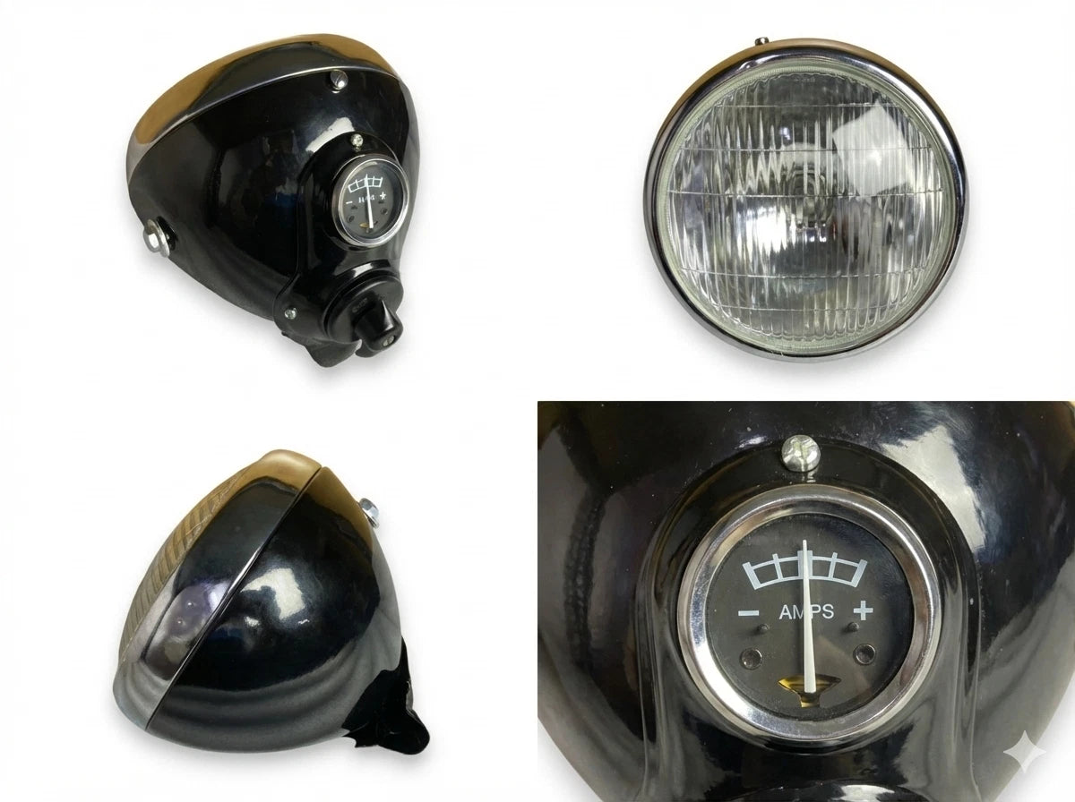 7" Headlight for BSA Triumph Norton AJS Matchless (1970–2023) Black