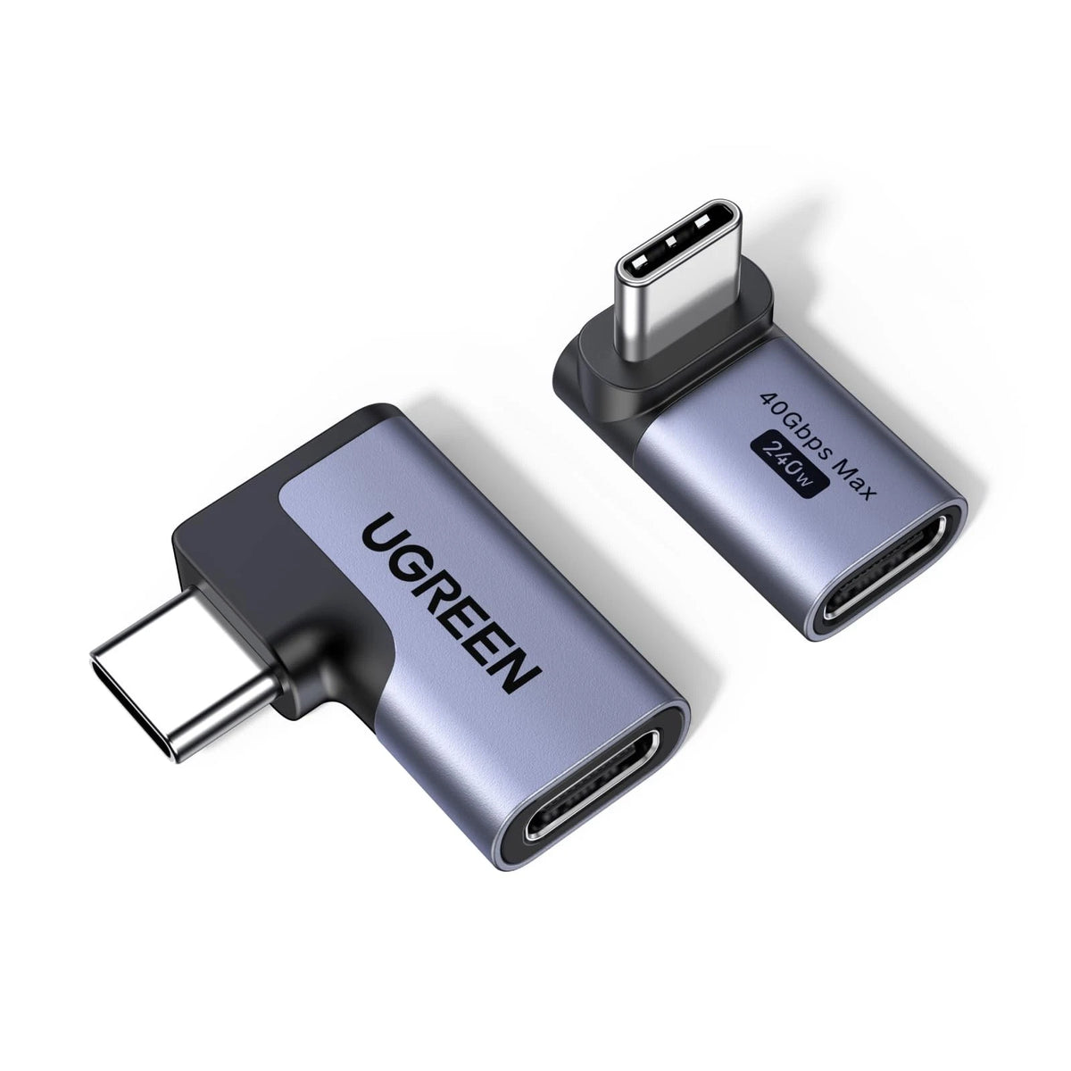 2X Right Angle USB C Adapter for Universal Use (90 Degree)