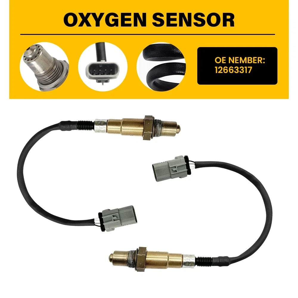 2X Oxygen Sensor 12663317 for Chevrolet Volt Malibu 1.5L (2016–2022)