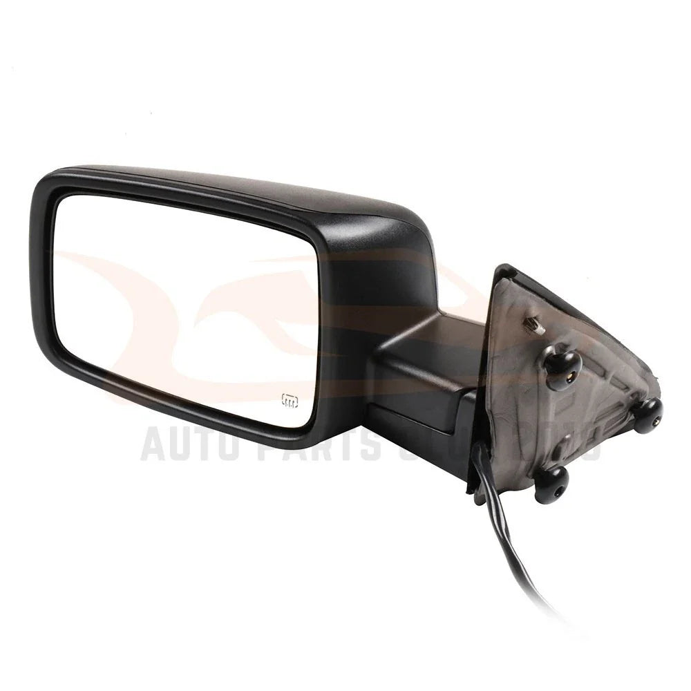 Set of 2 Power Heated Signal Black Exterior Mirrors for Dodge Ram (2009–2015)