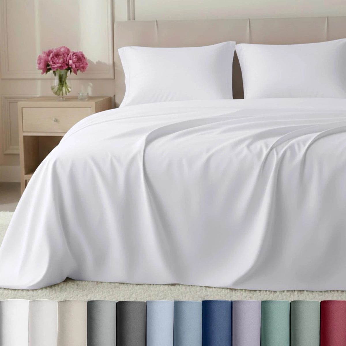 Luxury Sheets Full Size Bed Set (800 Thread Count, Buttery Soft)