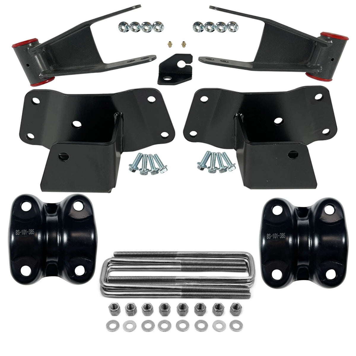 4" Rear Drop Kit Leaf Spring Plate with U Bolts for Chevy GMC 1500 (1988–1998) - BS101147