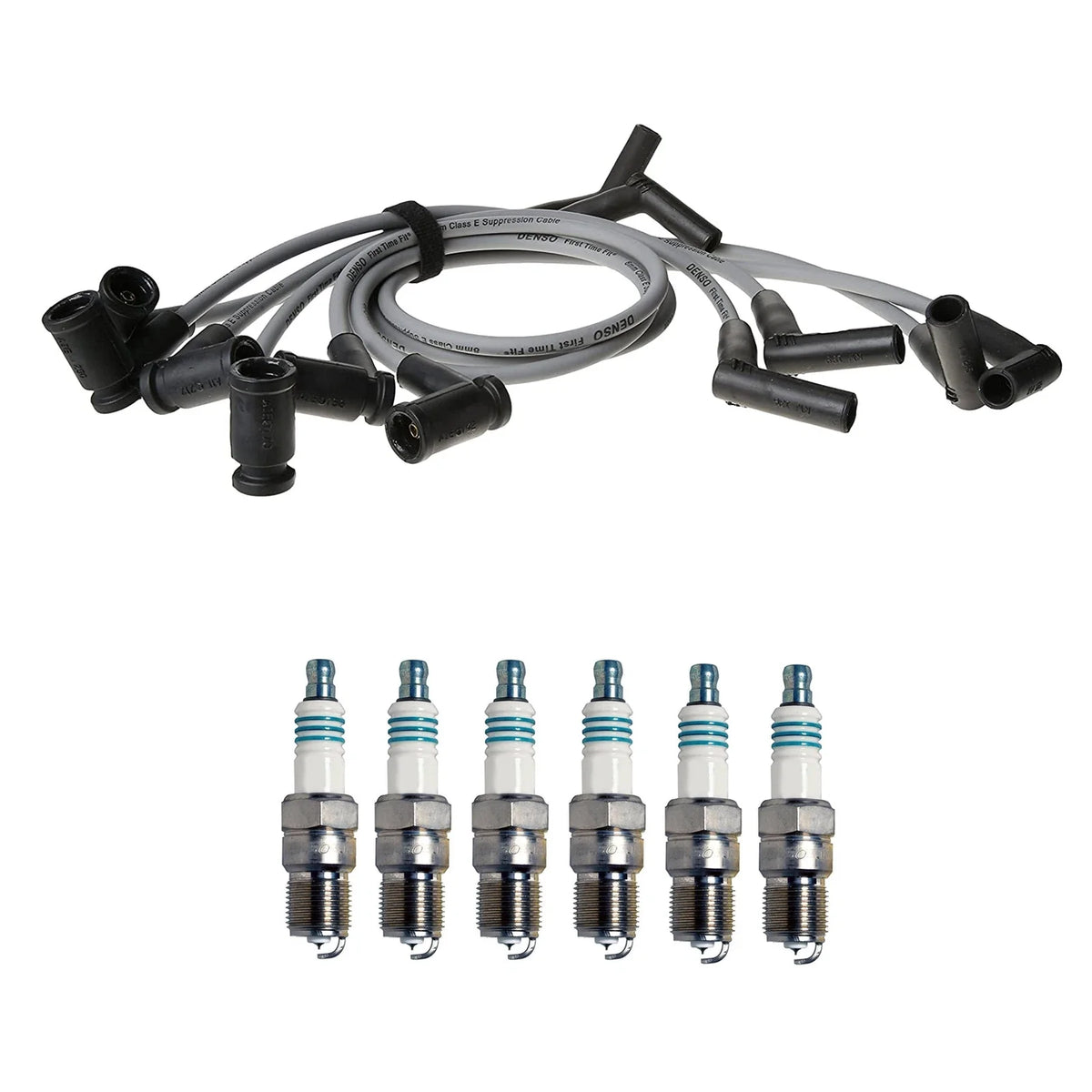 Denso Wire Set & 6 Iridium Power Spark Plugs for Ford Mercury 3.0L (1997–2008)