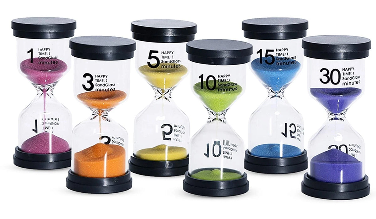 6 Color Hourglass Sand Timer (1/3/5/10/15/30 Minutes)