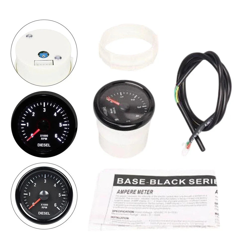52mm Tachometer for Diesel Motor (6000 RPM)