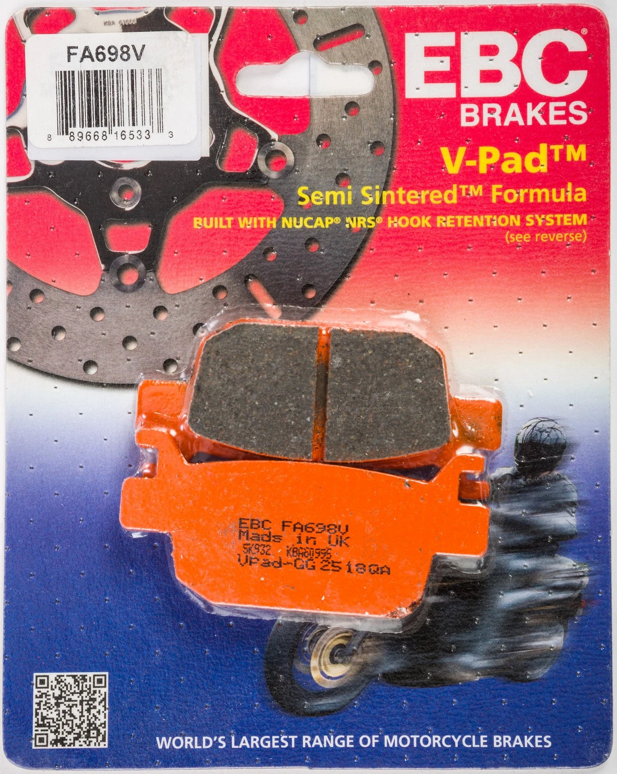 EBC V-Series Brake Pads for (FA698V)
