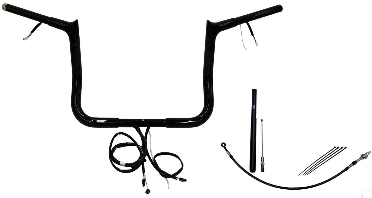 12" EZ Install Ape Hangers for Harley Batwing (2021–2023) 912012-B