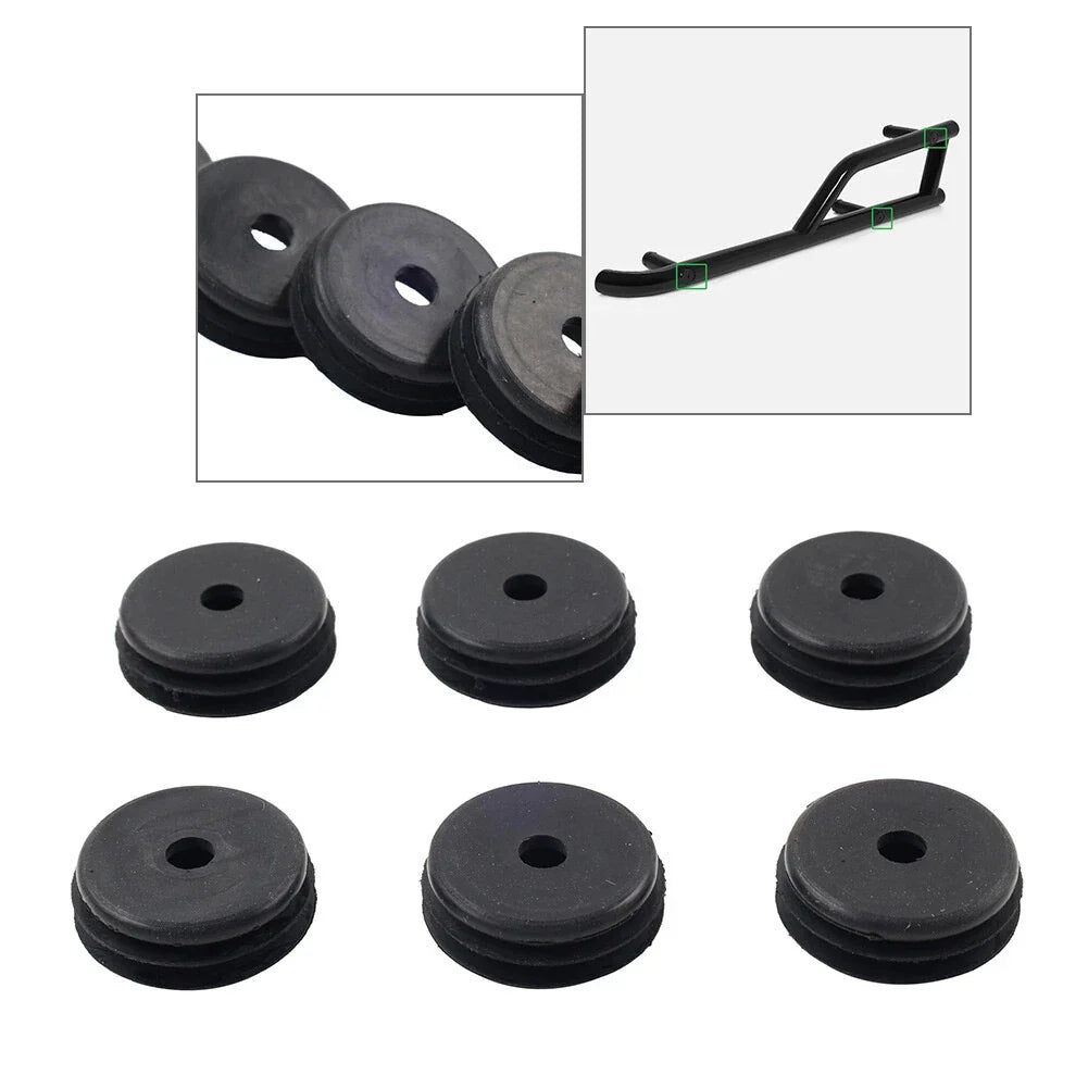 6X Black Side Nerf Bar End Cap Plug 5450653 for Polaris General 1000 (2016–2025)