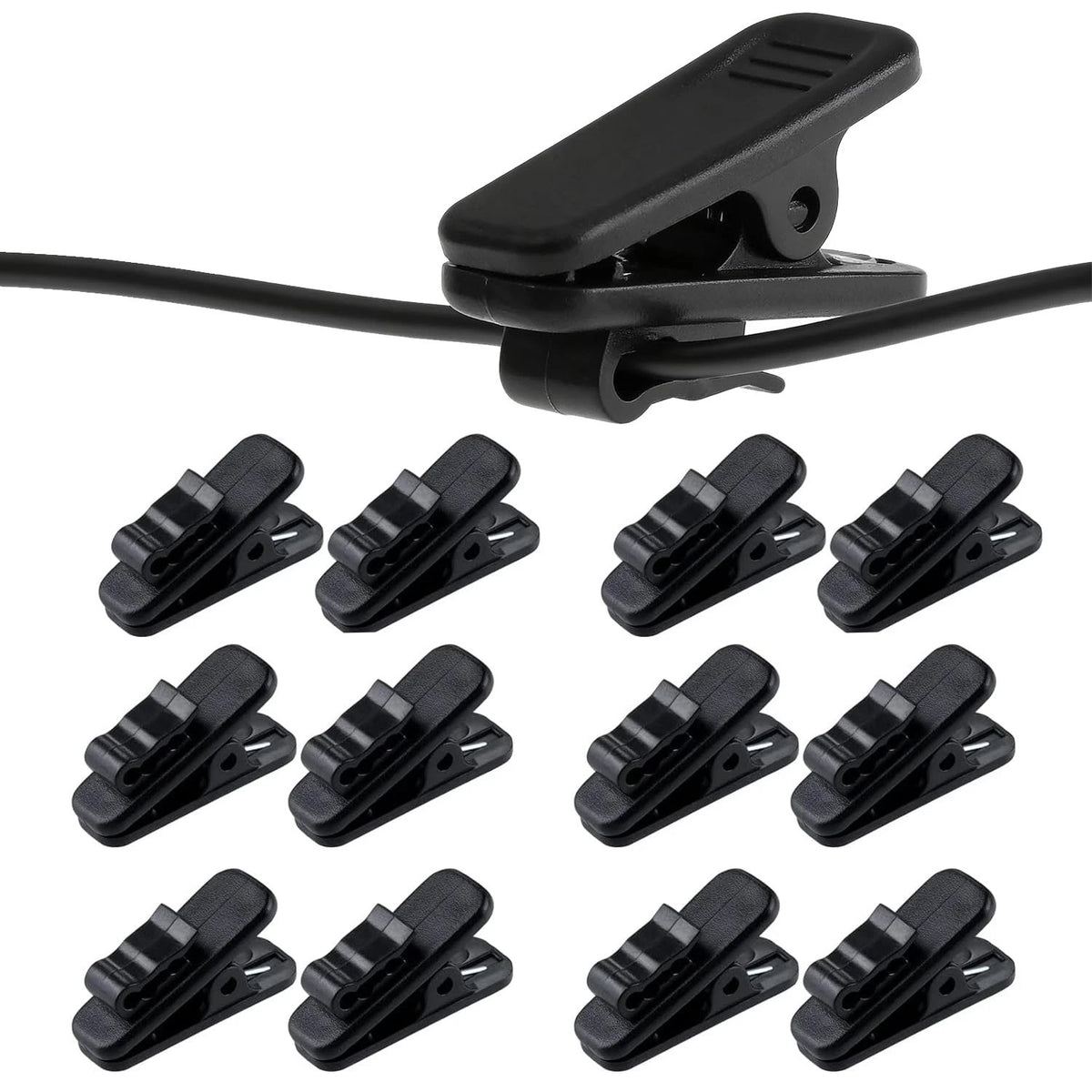 26 Pack Headphone Cable Clips for Earphones - Anti-Slip Wire Holder