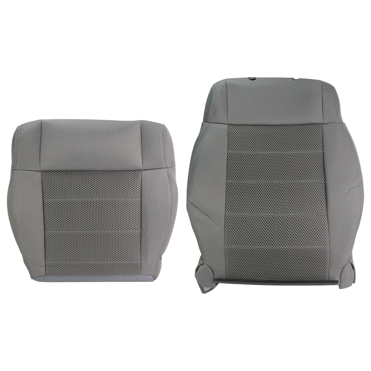 Set of 2 Seat Covers for Jeep Wrangler (2007–2012) BCK101112K Gray Cloth