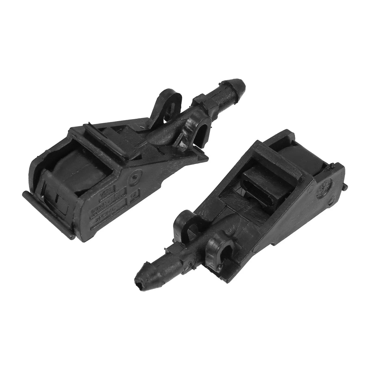 Set of 4 Black Plastic Front Windshield Wiper Nozzles 6E0955985 for Volkswagen Golf