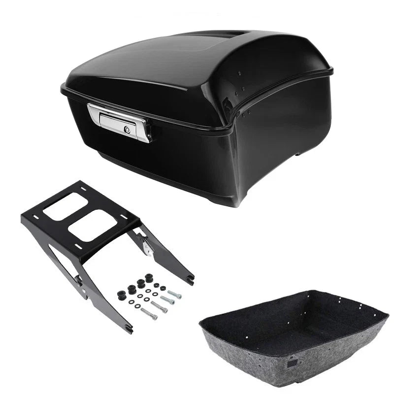 2X Black King Trunk Luggage Mount Rack for Harley Sport Glide (2018–2021)