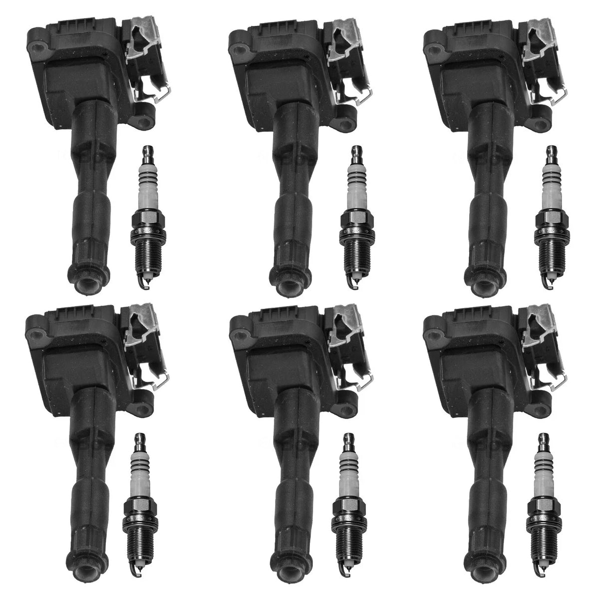 Set of 6 Ignition Coils & Iridium Spark Plugs for Acura RL TL, BMW E36 E53