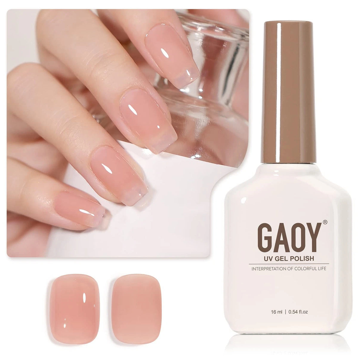 Sheer Nude Gel Nail Polish for Universal Use (16ml)