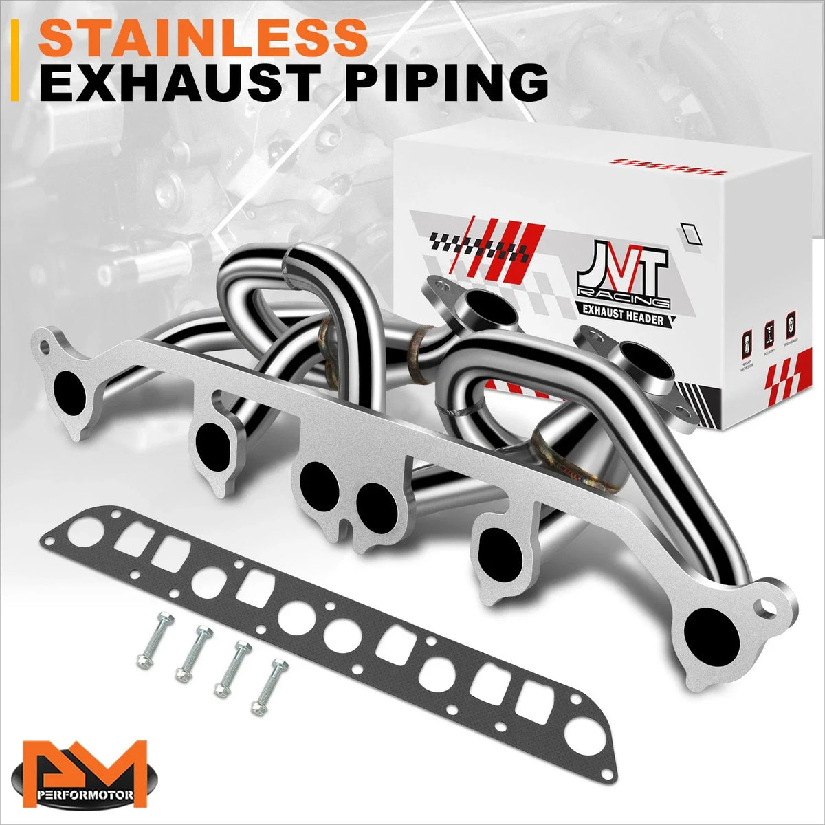 Stainless Steel Exhaust Header Manifold for Jeep Wrangler 4.0L L6 (2000–2006)