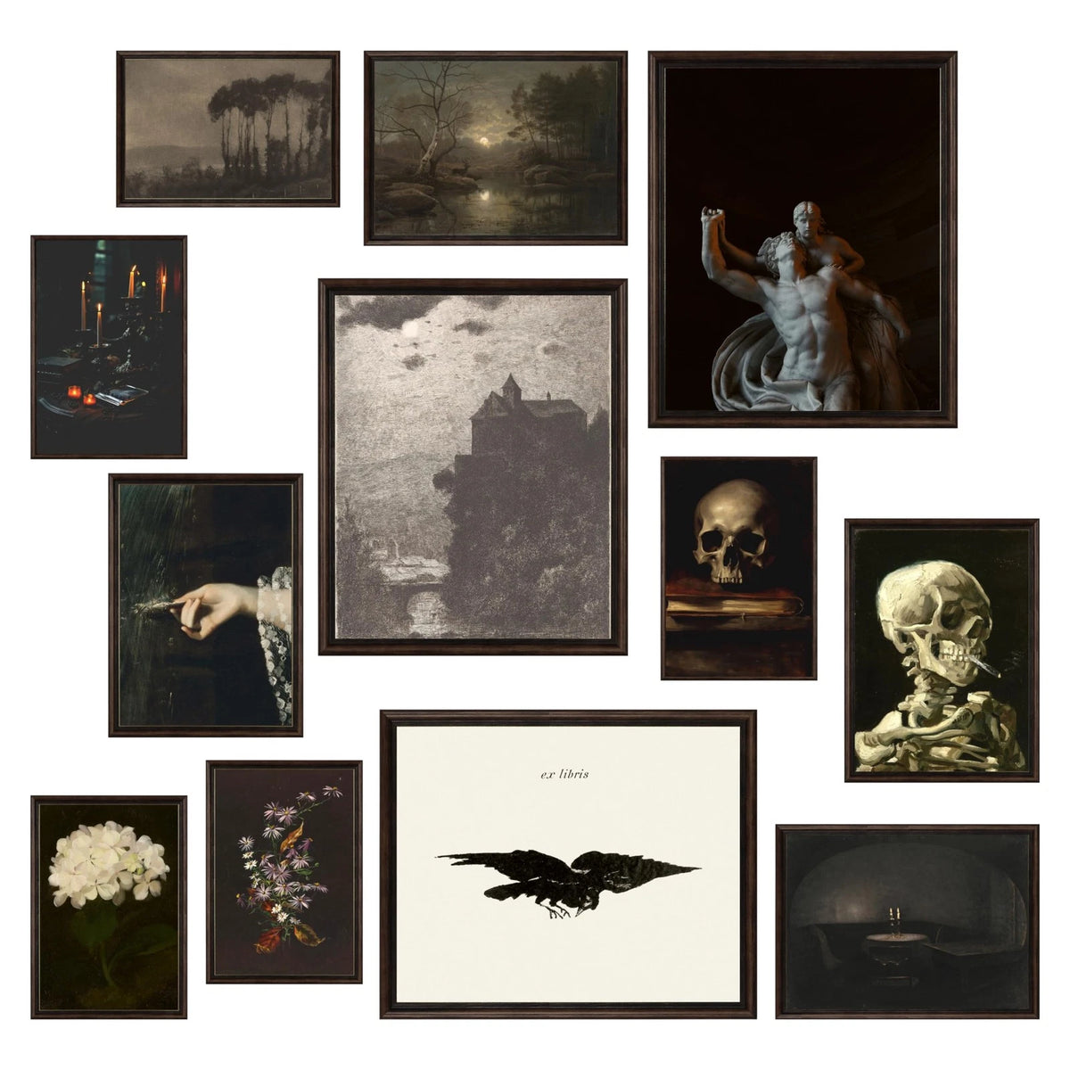 Decor Dark Academia for Bedroom - Gothic Unframed