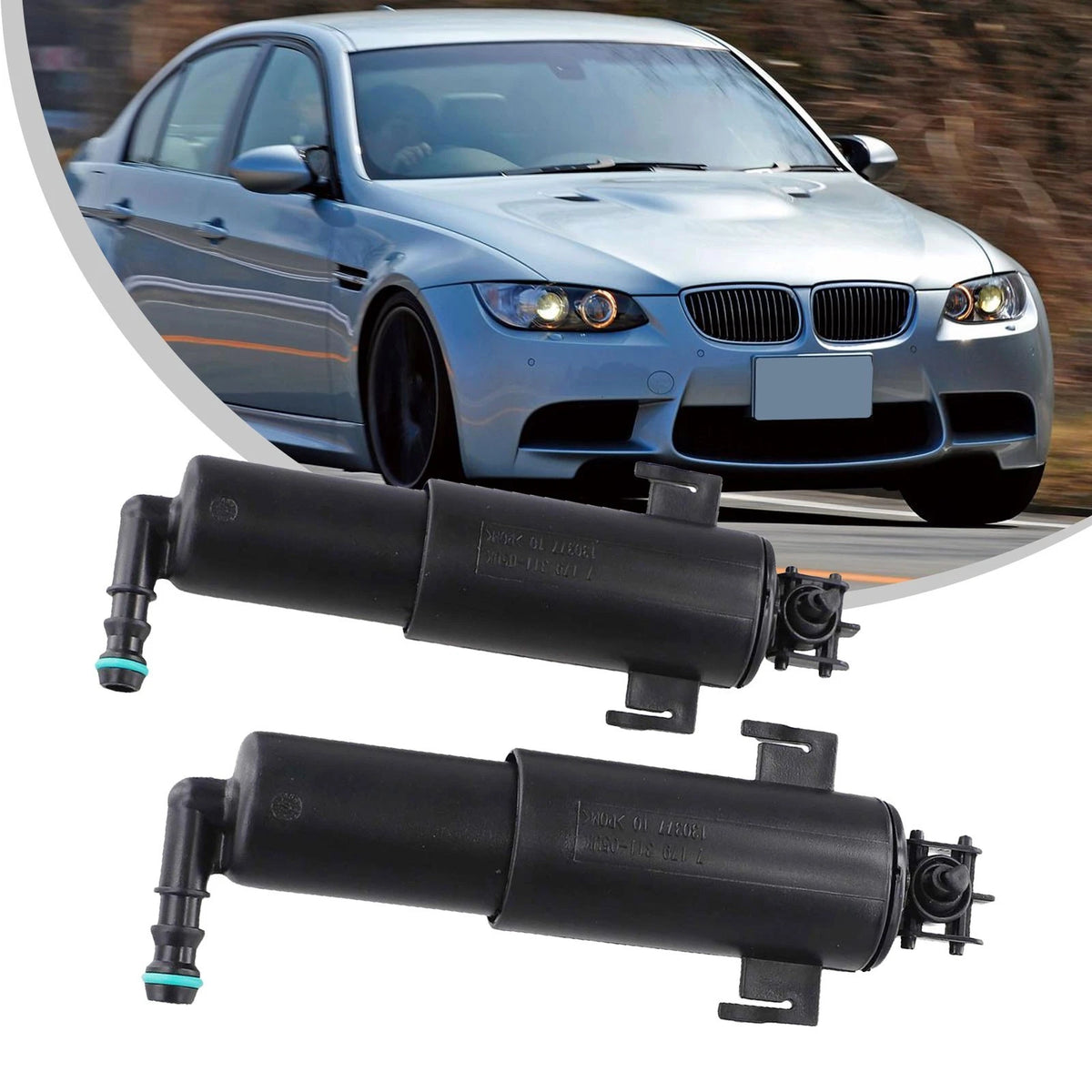 2X Headlight Washer Nozzle Jet Sprayer for BMW 3 Series E90 E91 E92