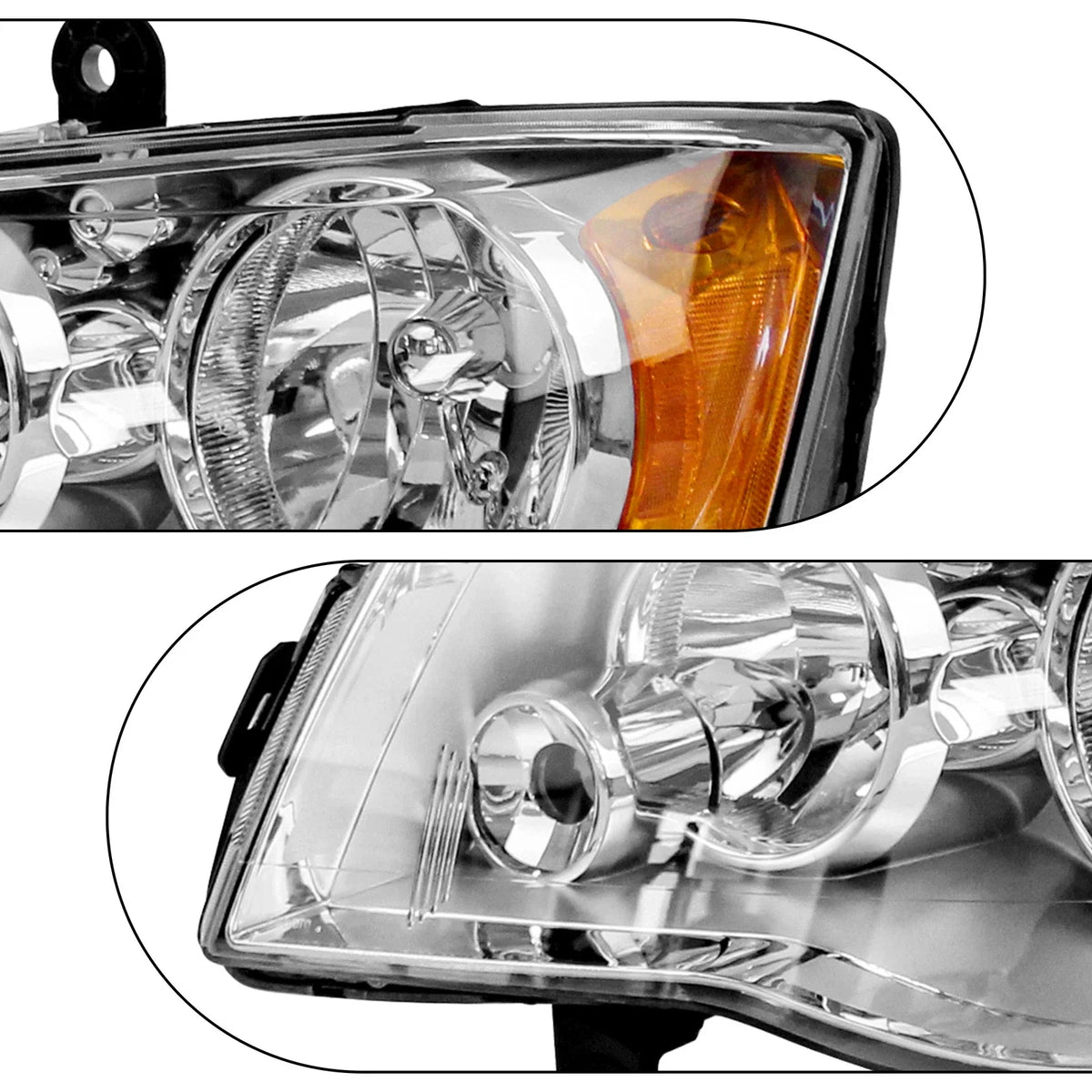 Pair Headlights for Dodge Grand Caravan (2011–2020) & Chrysler Town & Country (2008–2016)