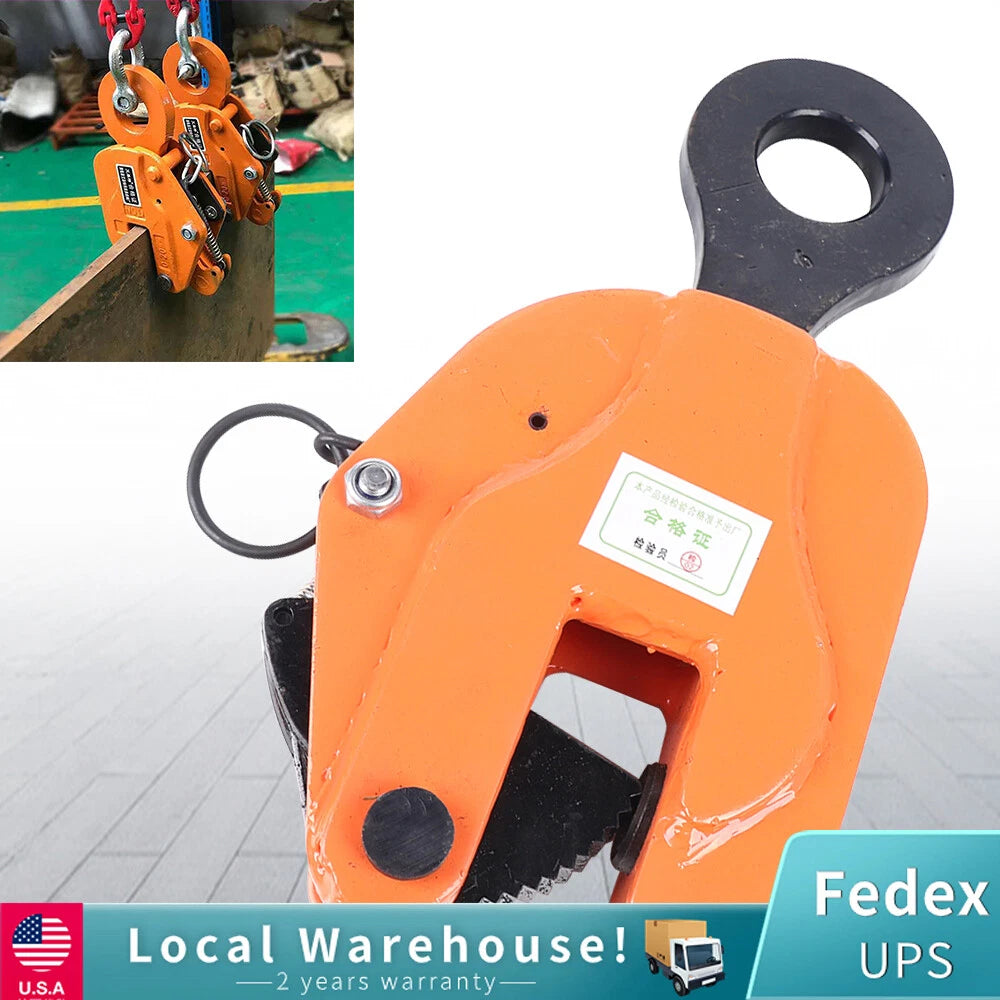 3 Ton Vertical Plate Lifting Clamp for Industrial Use (6600LBS Capacity)