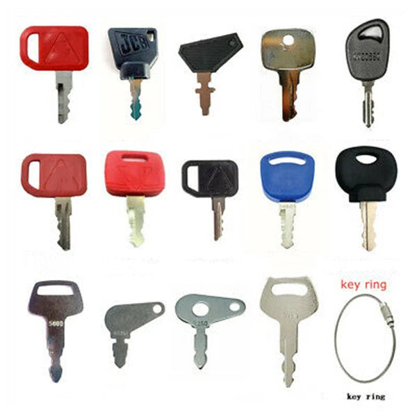 Set of 14 Ignition Keys for Heavy Construction Equipment JD Case Lucas JCB