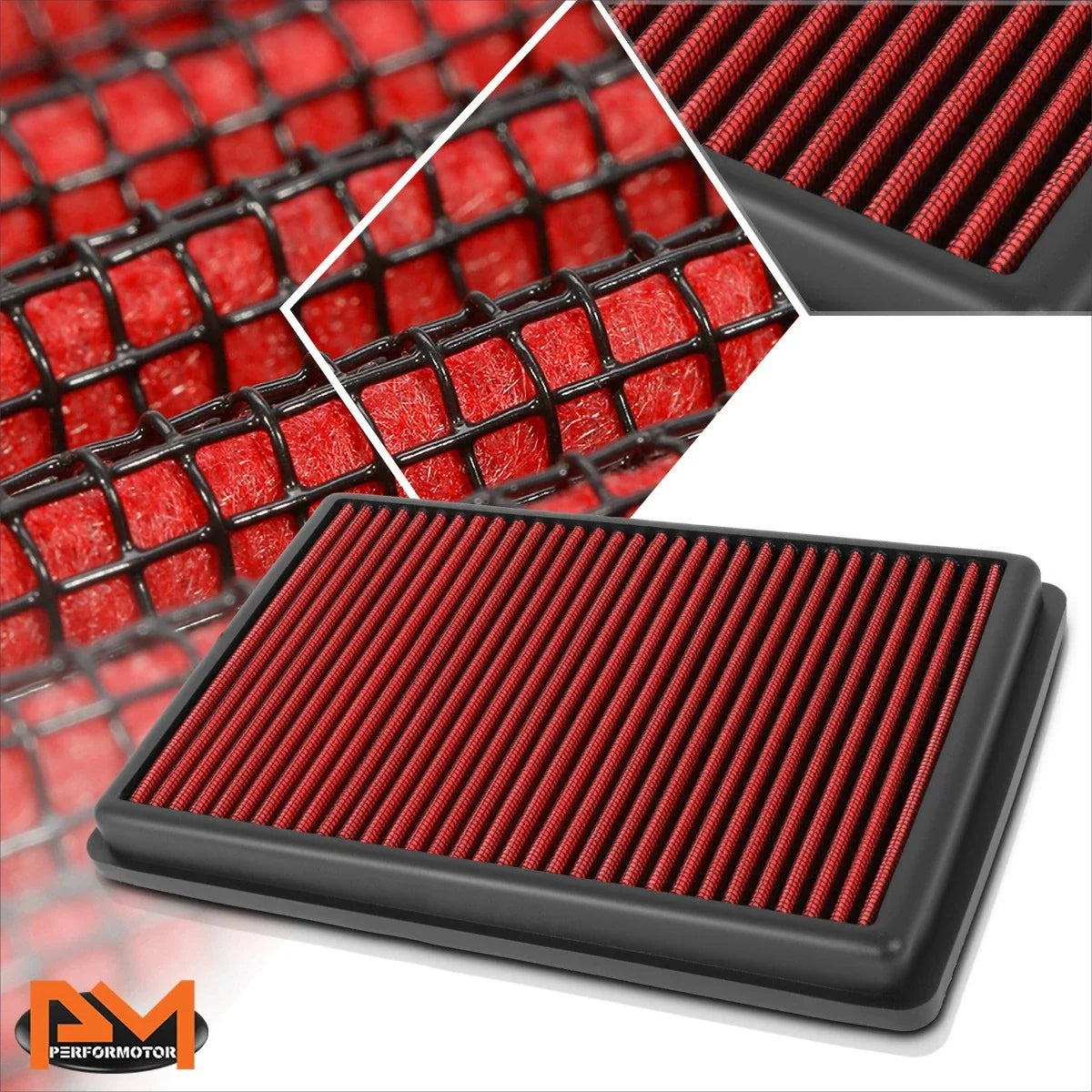 Reusable Hi-Flow Air Filter Panel for Elantra/Kona/Veloster/Forte/Soul (2017–2020)