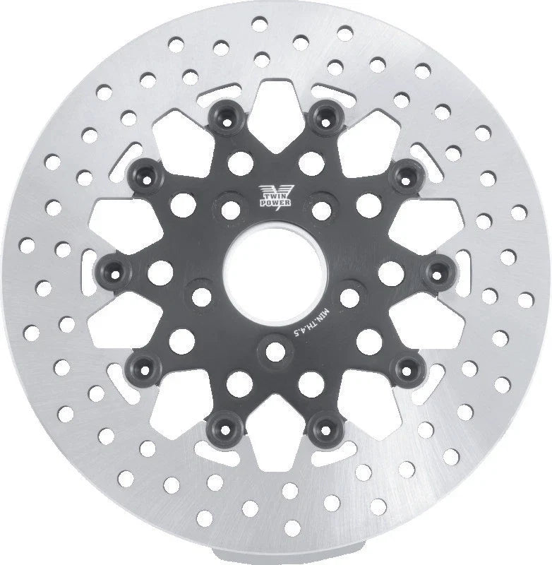 2X Rear 11.5" Floating Rotors for Harley Big Twin (1984–2017) Black Mesh