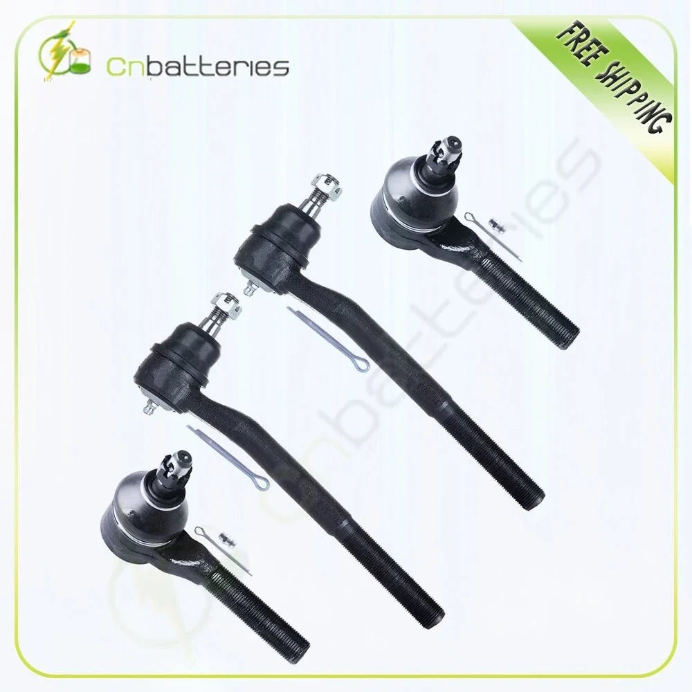 Set of 4 Front Inner + Outer Tie Rod Ends for GMC Jimmy (1998–2002)
