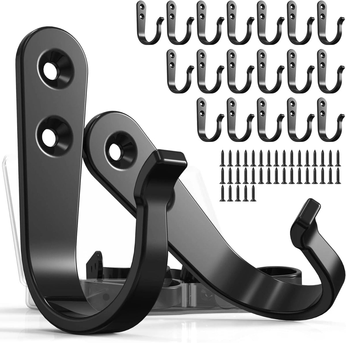 20PCS Metal Wall Hooks for Coats, Racks, and Organizers