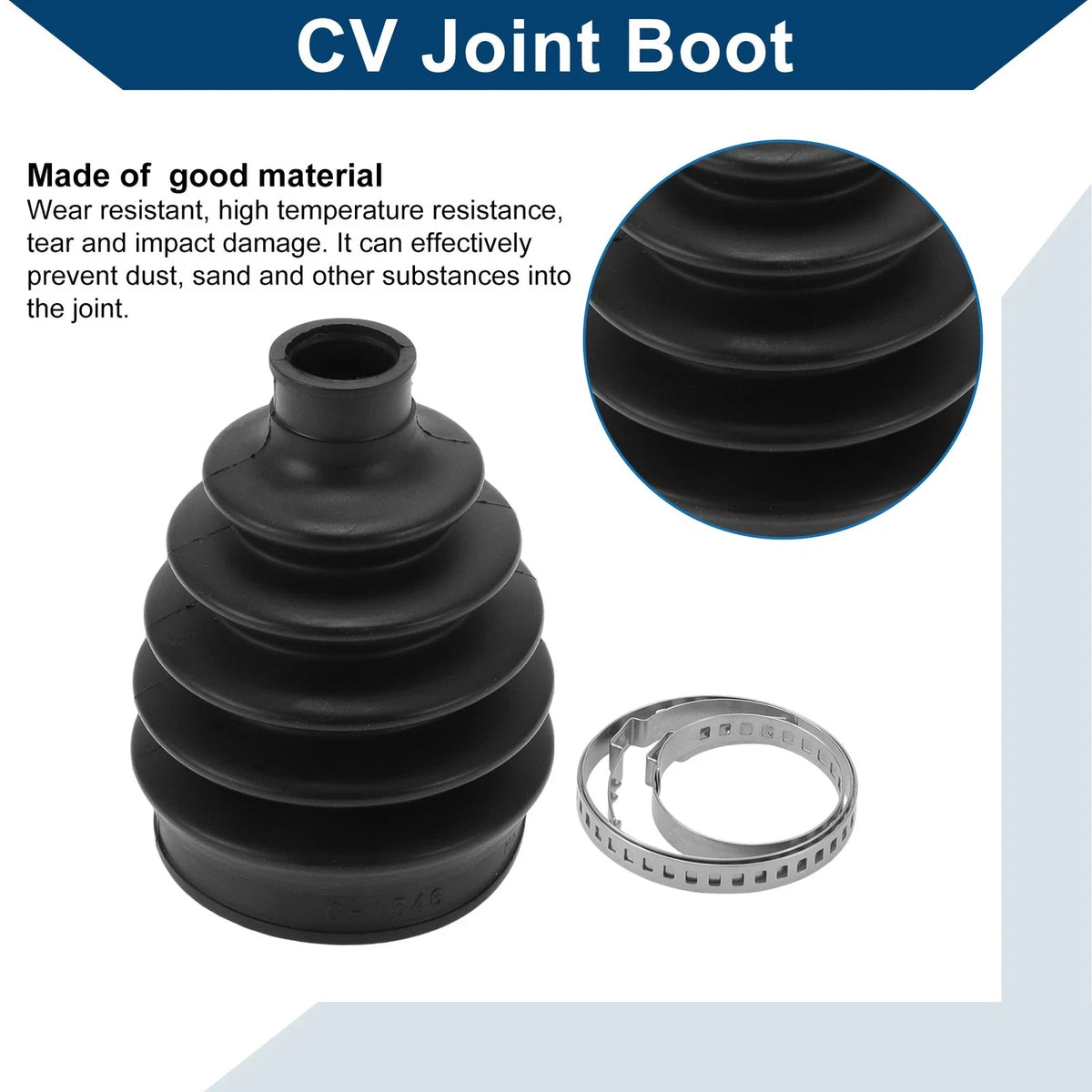 Outer CV Joint Boot Kit w/ Clamps for Hyundai Santa Fe (2001–2012)