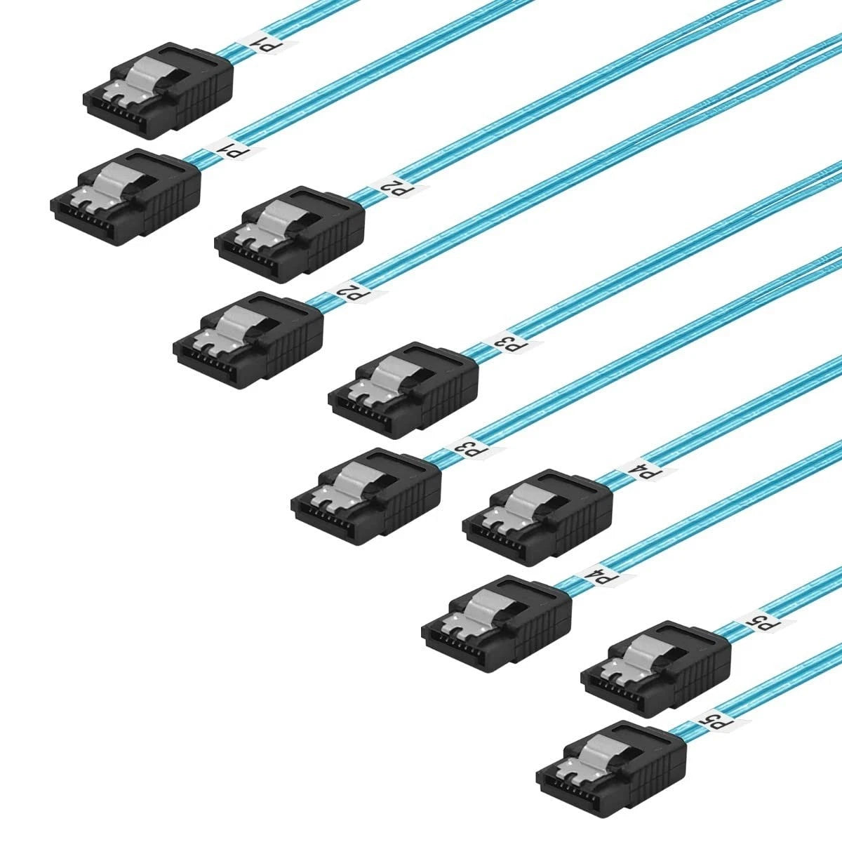 5 Pack SATA-III Cable 0.5M 6Gbps for Various Devices