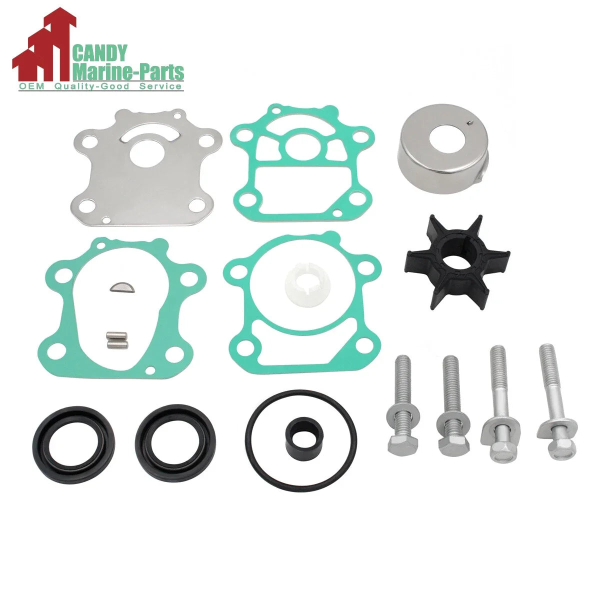 Water Pump Impeller Repair Kit for Yamaha Outboard 70hp (6CJ-W0078-00-00)
