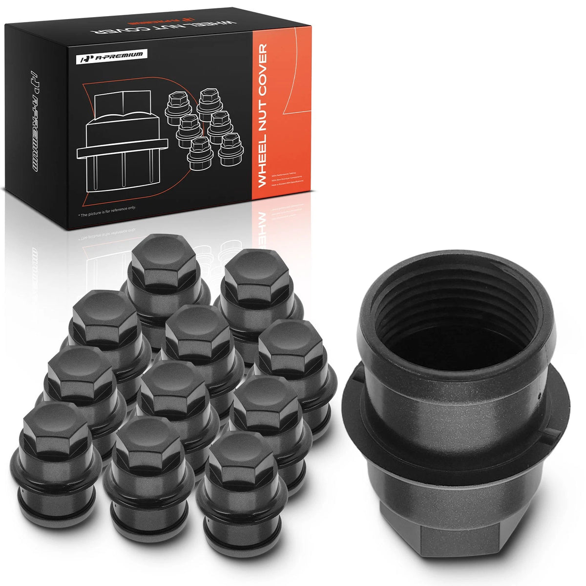 Set of 12 Wheel Nut Covers for Chevy Silverado 1500 (2000–2007, 2010–2014) - 9-100062, 9596657, 9598138, 611-638