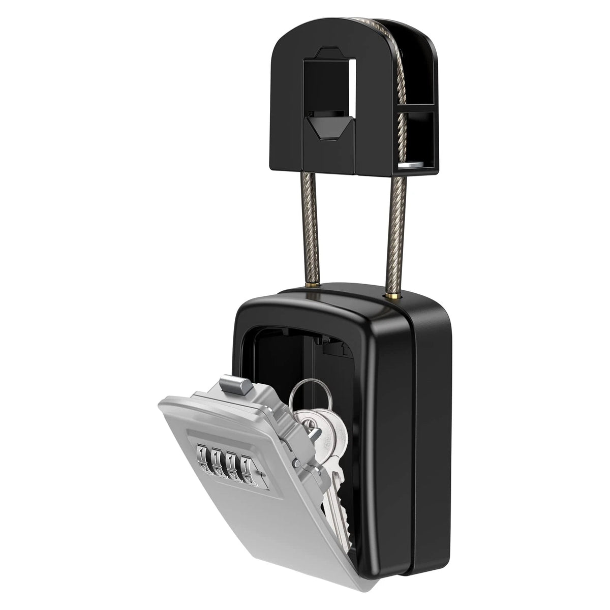 Key Lock Box for Lever Handles (Upgraded)